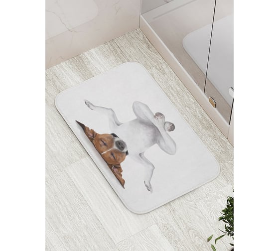 Коврик противоскользящий JoyArty "Медитация на голове" для ванной, сауны, бассейна, bath_14807 1