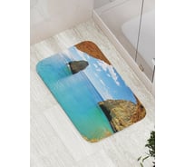 Коврик противоскользящий JoyArty "Береговые скалы" для ванной, сауны, бассейна, bath_14729