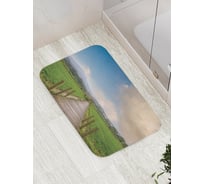 Коврик противоскользящий JoyArty "Мост через поле" для ванной, сауны, бассейна, bath_14887