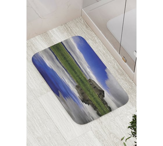 Коврик противоскользящий JoyArty "Одинокий дом у реки" для ванной, сауны, бассейна, bath_14879 1