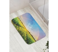 Коврик противоскользящий JoyArty "Поле на радуге" для ванной, сауны, бассейна, bath_14895