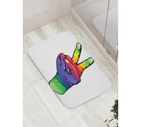 Коврик противоскользящий JoyArty "Красочный мир" для ванной, сауны, бассейна, bath_14915