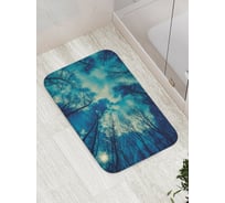 Коврик противоскользящий JoyArty "Зимнее небо в лесу" для ванной, сауны, бассейна, bath_14908