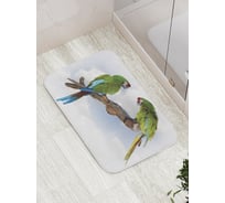 Коврик противоскользящий JoyArty "Разговор попугаев" для ванной, сауны, бассейна, bath_14978