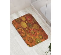 Коврик противоскользящий JoyArty "Пламенные круги с узорами" для ванной, сауны, бассейна, bath_15111