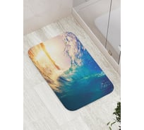 Коврик противоскользящий JoyArty "В эпицентре волны" для ванной, сауны, бассейна, bath_15017