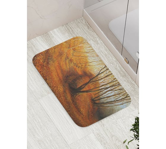 Коврик противоскользящий JoyArty "Кривая дорога через лес" для ванной, сауны, бассейна, bath_15116 1