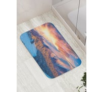 Коврик противоскользящий JoyArty "Рассвет на вершинах" для ванной, сауны, бассейна, bath_15293