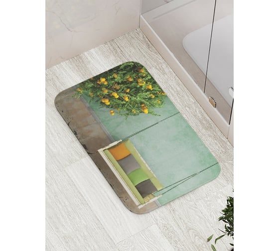 Коврик противоскользящий JoyArty "Качели у стены" для ванной, сауны, бассейна, bath_15329 1