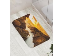 Коврик противоскользящий JoyArty "Волны накрывают гору" для ванной, сауны, бассейна, bath_15341