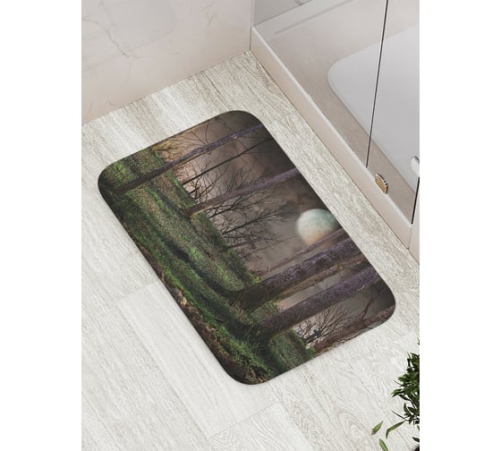 Коврик противоскользящий JoyArty "Ночной лес" для ванной, сауны, бассейна, bath_15427 1