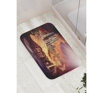 Коврик противоскользящий JoyArty "Замок на острове" для ванной, сауны, бассейна, bath_15443