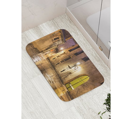 Коврик противоскользящий JoyArty "Светлые ночные улицы" для ванной, сауны, бассейна, bath_15447 1