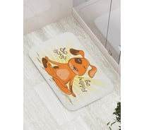 Коврик противоскользящий JoyArty "Собачья йога" для ванной, сауны, бассейна, bath_15491
