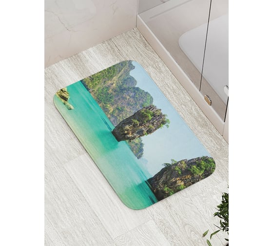 Коврик противоскользящий JoyArty "Морские булыжники" для ванной, сауны, бассейна, bath_15511