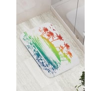 Коврик противоскользящий JoyArty "Цветная фантазия на острове" для ванной, сауны, бассейна, bath_15508