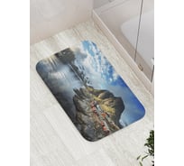Коврик противоскользящий JoyArty "Зима за рекой" для ванной, сауны, бассейна, bath_15512