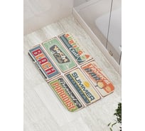 Коврик противоскользящий JoyArty "Привлекательные вывески" для ванной, сауны, бассейна, bath_15593