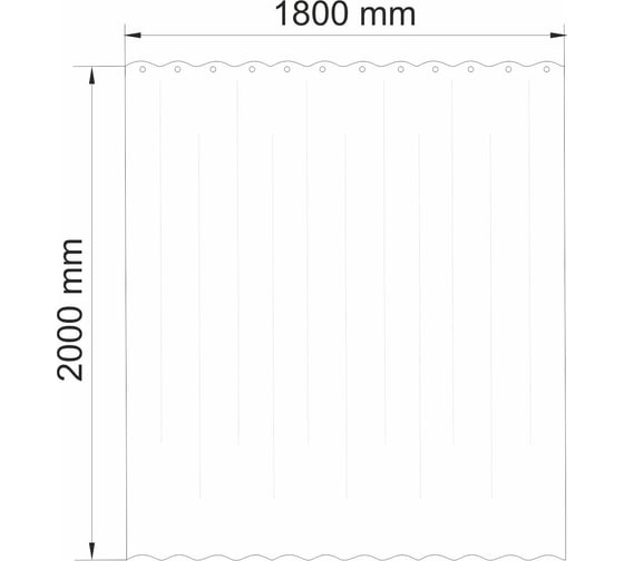 Шторка для ванной WasserKraft Lossa SC-81103