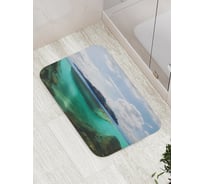 Коврик противоскользящий JoyArty "Плавающий остров" для ванной, сауны, бассейна, bath_15506