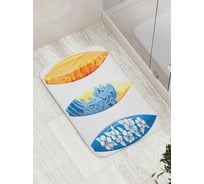 Коврик противоскользящий JoyArty "Красочные серфы" для ванной, сауны, бассейна, bath_15650