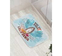 Коврик противоскользящий JoyArty "Волнистая калифорния" для ванной, сауны, бассейна, bath_15654