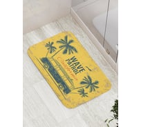 Коврик противоскользящий JoyArty "Пляжный патруль Калифорнии" для ванной, сауны, бассейна, bath_15643