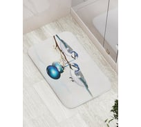 Коврик противоскользящий JoyArty "Рождественские воробьи" для ванной, сауны, бассейна, bath_5761