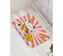 Коврик противоскользящий JoyArty "Японский котик" для ванной, сауны, бассейна, bath_7373