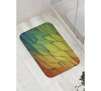 Коврик противоскользящий JoyArty "Перья дудл" для ванной, сауны, бассейна, bath_34036