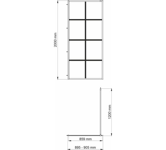 Душевая перегородка WasserKraft Glan 66W39