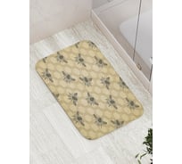 Коврик противоскользящий JoyArty "Пчелиные соты" для ванной, сауны, бассейна, bath_5945