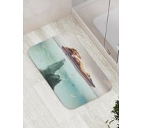 Коврик противоскользящий JoyArty "Девушка на море" для ванной, сауны, бассейна, bath_5288