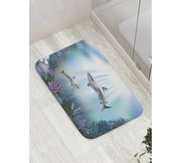 Коврик противоскользящий JoyArty "Подводные хищники" для ванной, сауны, бассейна, bath_32744