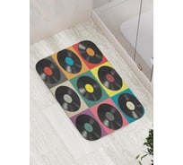 Коврик противоскользящий JoyArty "Виниловые пластинки" для ванной, сауны, бассейна, bath_340896