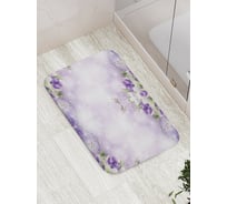Коврик противоскользящий JoyArty "Цветы за облаками" для ванной, сауны, бассейна, bath_2268