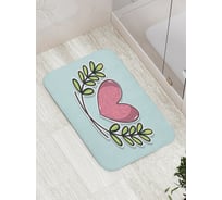 Коврик противоскользящий JoyArty "Сердце с веточками" для ванной, сауны, бассейна, bath_72374