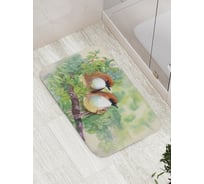 Коврик противоскользящий JoyArty "Птицы на ветке" для ванной, сауны, бассейна, bath_66167