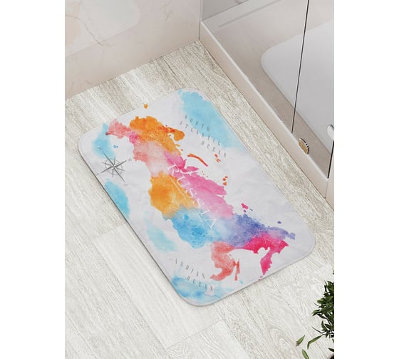 Коврик противоскользящий JoyArty "Россия в красках" для ванной, сауны, бассейна, bath_378790 1