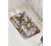 Коврик противоскользящий JoyArty "Букет сирени" для ванной, сауны, бассейна, bath_62743