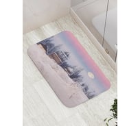 Коврик противоскользящий JoyArty "Храм под снегом" для ванной, сауны, бассейна, bath_79772