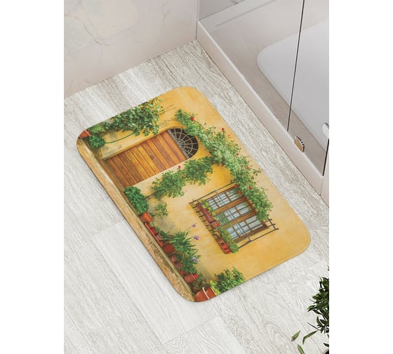 Коврик противоскользящий JoyArty "Итальянский дворик" для ванной, сауны, бассейна, bath_3392 1