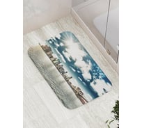 Коврик противоскользящий JoyArty "Небоскребы на острове" для ванной, сауны, бассейна, bath_3482