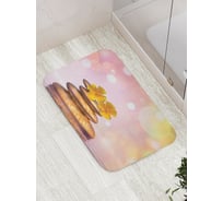 Коврик противоскользящий JoyArty "Цветы на камнях" для ванной, сауны, бассейна, bath_2632