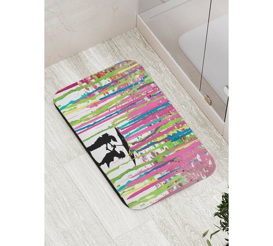 Коврик противоскользящий JoyArty "Под красочным дождем" для ванной, сауны, бассейна, bath_867
