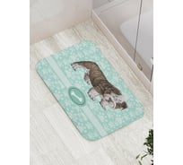 Коврик противоскользящий JoyArty "Задумчивый бульдог" для ванной, сауны, бассейна, bath_7436