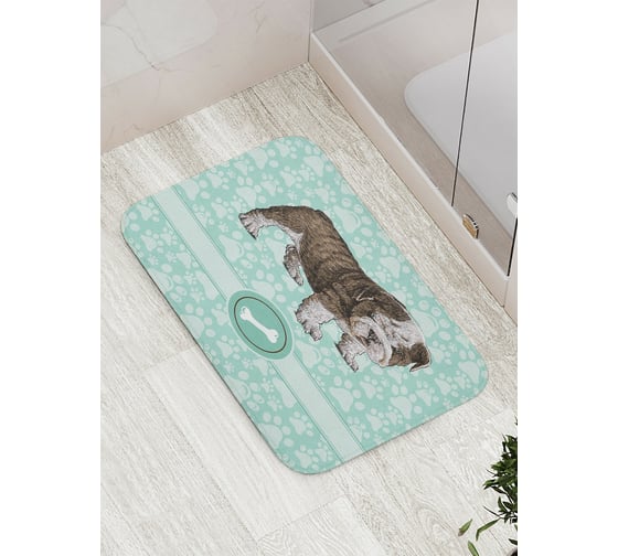 Коврик противоскользящий JoyArty "Задумчивый бульдог" для ванной, сауны, бассейна, bath_7436 1