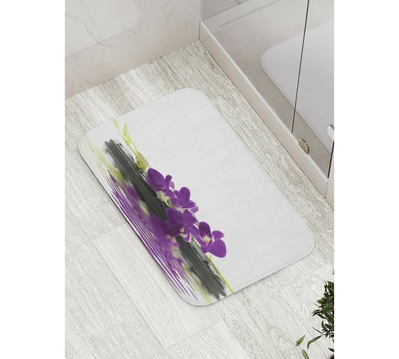 Коврик противоскользящий JoyArty "Цветочный плот" для ванной, сауны, бассейна, bath_8683