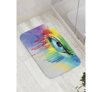 Коврик противоскользящий JoyArty "Взгляд красок" для ванной, сауны, бассейна, bath_8363
