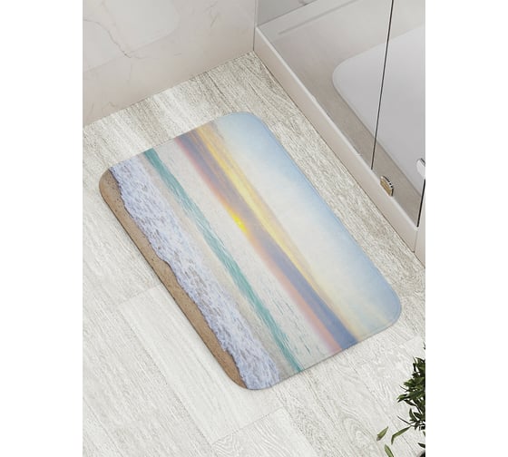 Коврик противоскользящий JoyArty "Пенистый берег" для ванной, сауны, бассейна, bath_8556 1
